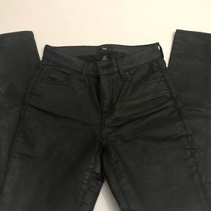 Gap black satin skinny pants size S